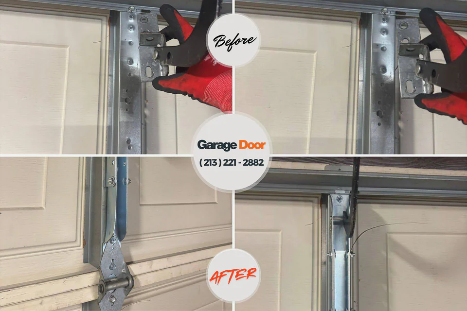 Before and after: garage door repair McLeod County
